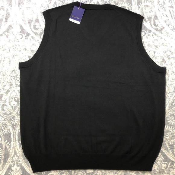 Men’s NWT Alan Flusser Sleeveless V-Neck Sweater - Picture 7 of 8